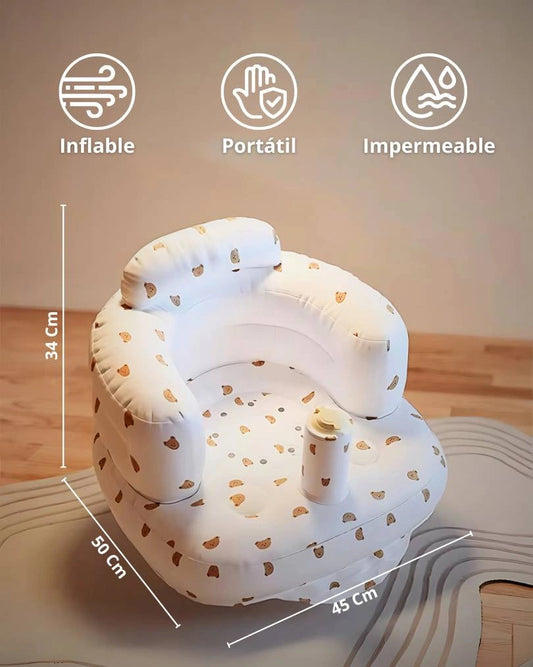 BabyComfort® – Sofá Inflable Ergonómico para Bebés 👶🛋️