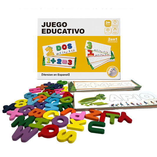 SmartBlocks® – Tarjetas Didácticas con Letras de Madera para Niños