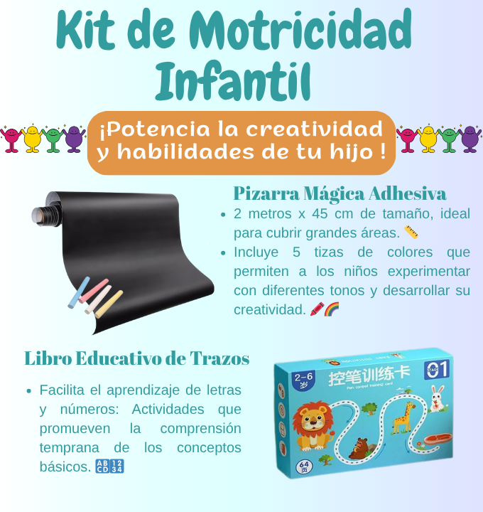 Kit de Motricidad Infantil: Aprendiendo a Escribir y Dibujar