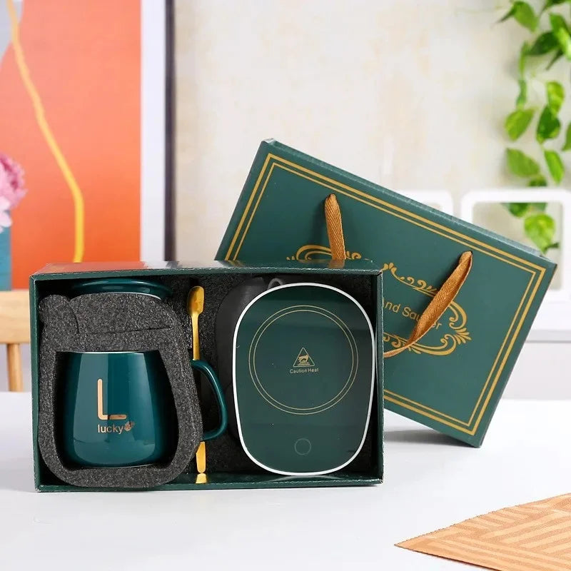 Set Golden Bliss - Taza con calentador eléctrico